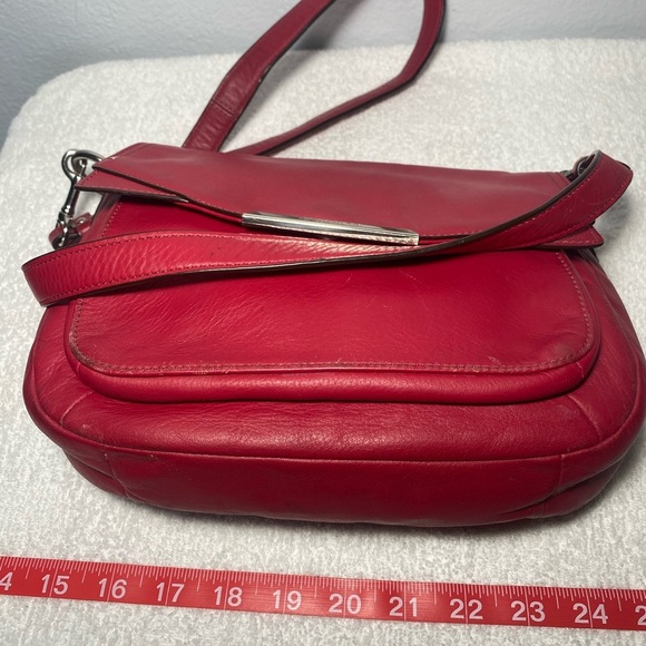Coach Red Wine Taylor leather mini flap crossbody - Picture 5 of 12